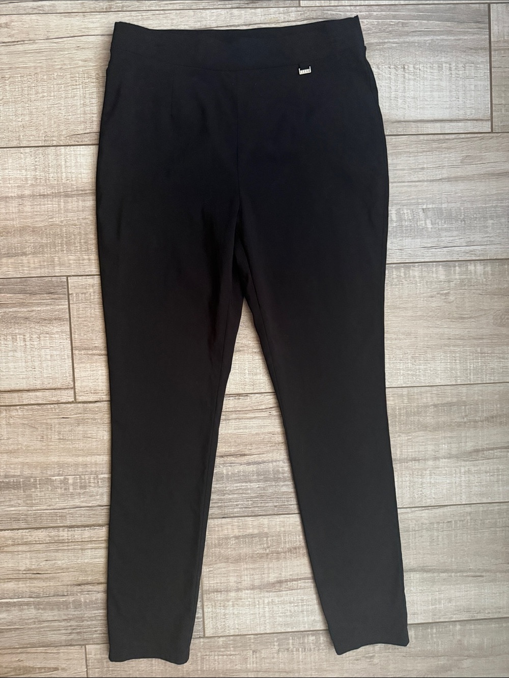 DKNY Women's Black Stretch Ponte Pull On Ankle Pants Size Medium
